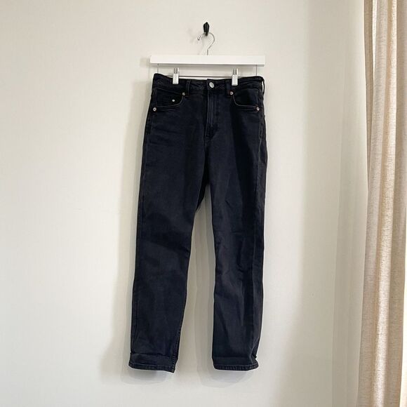 SLIM HIGH WAISTED BLACK JEANS - Picture 1 of 3